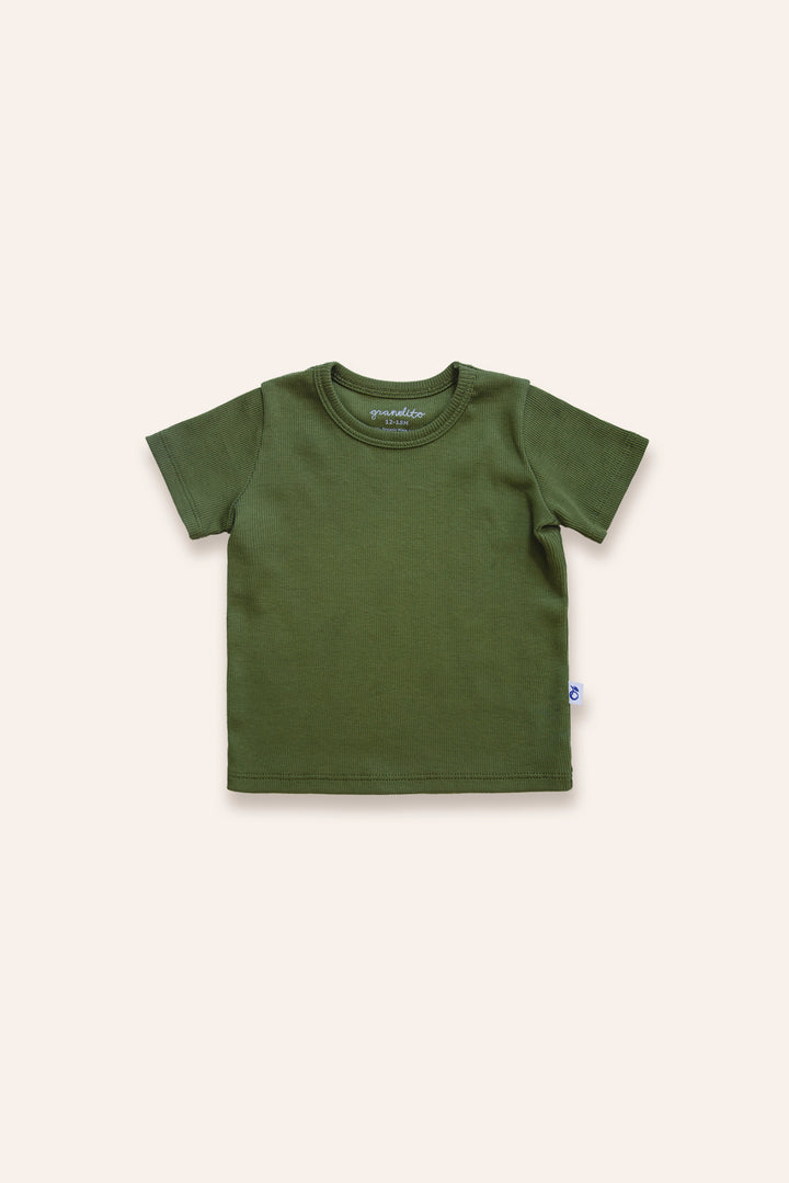 Tee-shirt enfant en coton bio Pima, vert