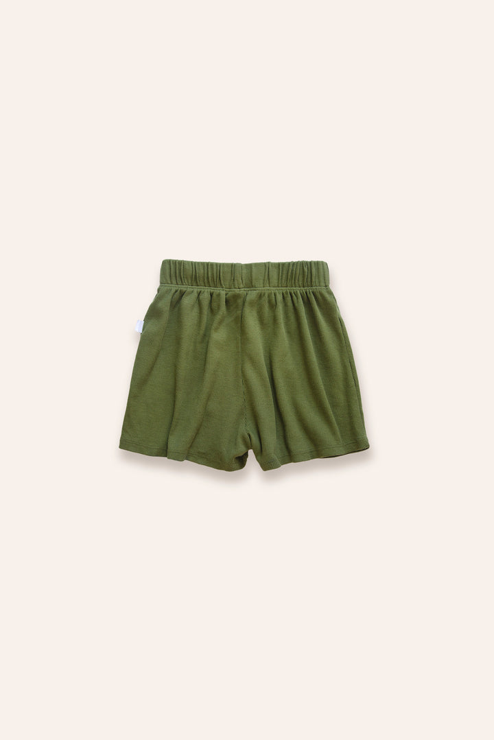 Short côtelé bio VERT