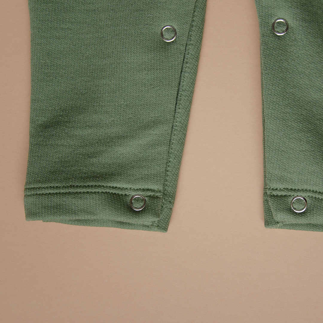 Organic Overall with Embroidery - Green