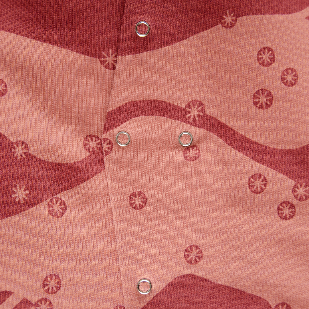 Organic Pima Cotton Jumpsuit Snowy Andes - Red