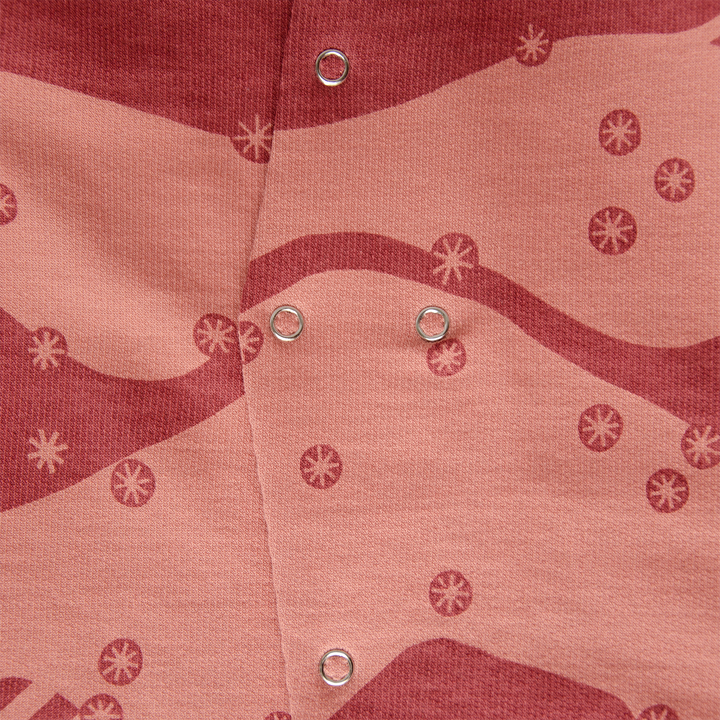 Organic Pima Cotton Jumpsuit Snowy Andes - Red
