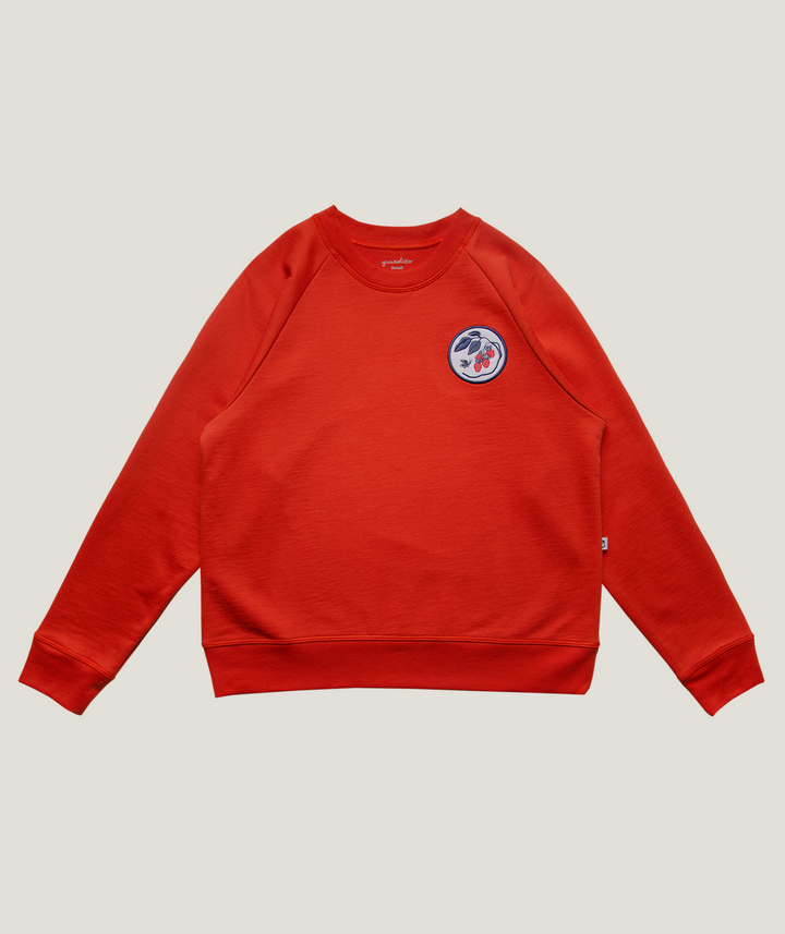 Adult Organic Pima Cotton Sweatshirt Unisex-Red Bumblebee