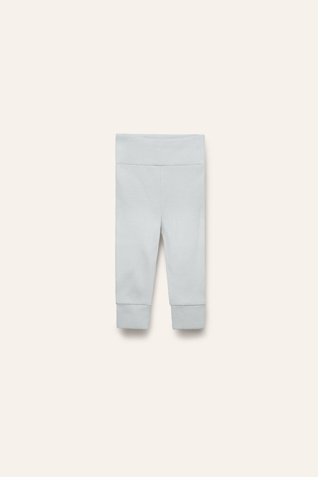 Pantalon bio à côtes pour bébés BLEU CLAIR