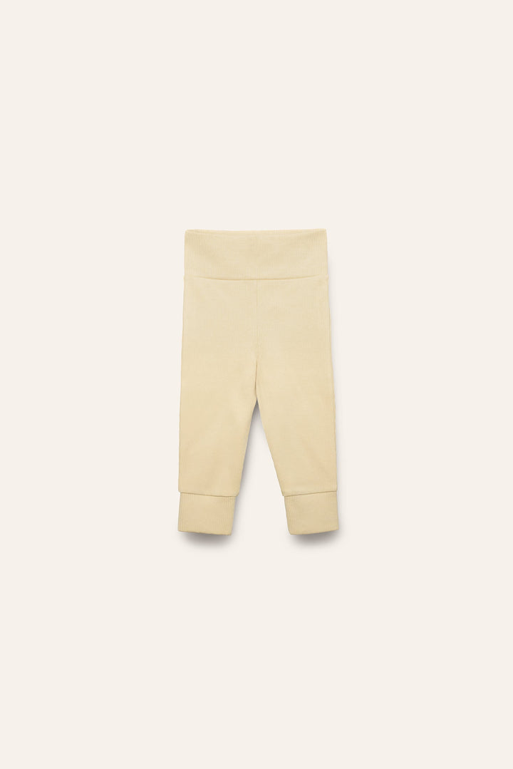 Pantalon bébé côtelé bio JAUNE CLAIR