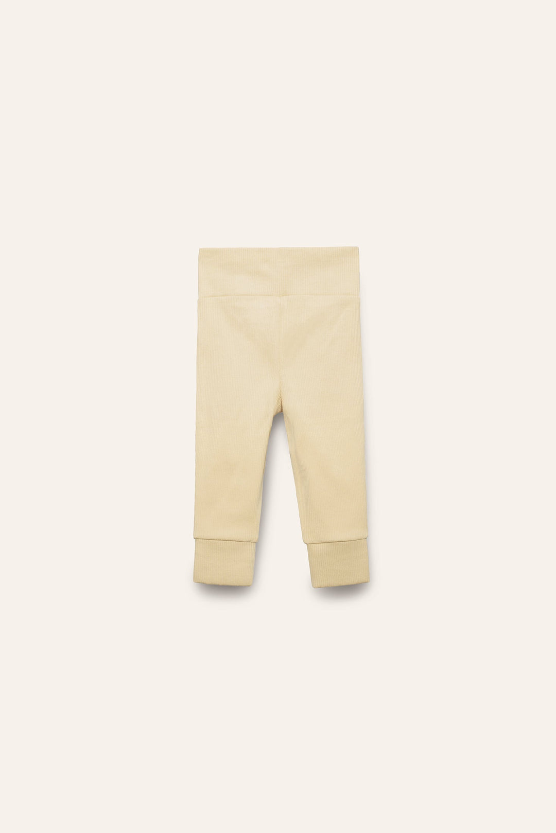 Pantalon bébé côtelé bio JAUNE CLAIR