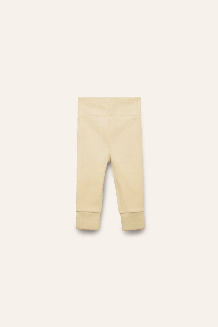 Pantalon bébé côtelé bio JAUNE CLAIR