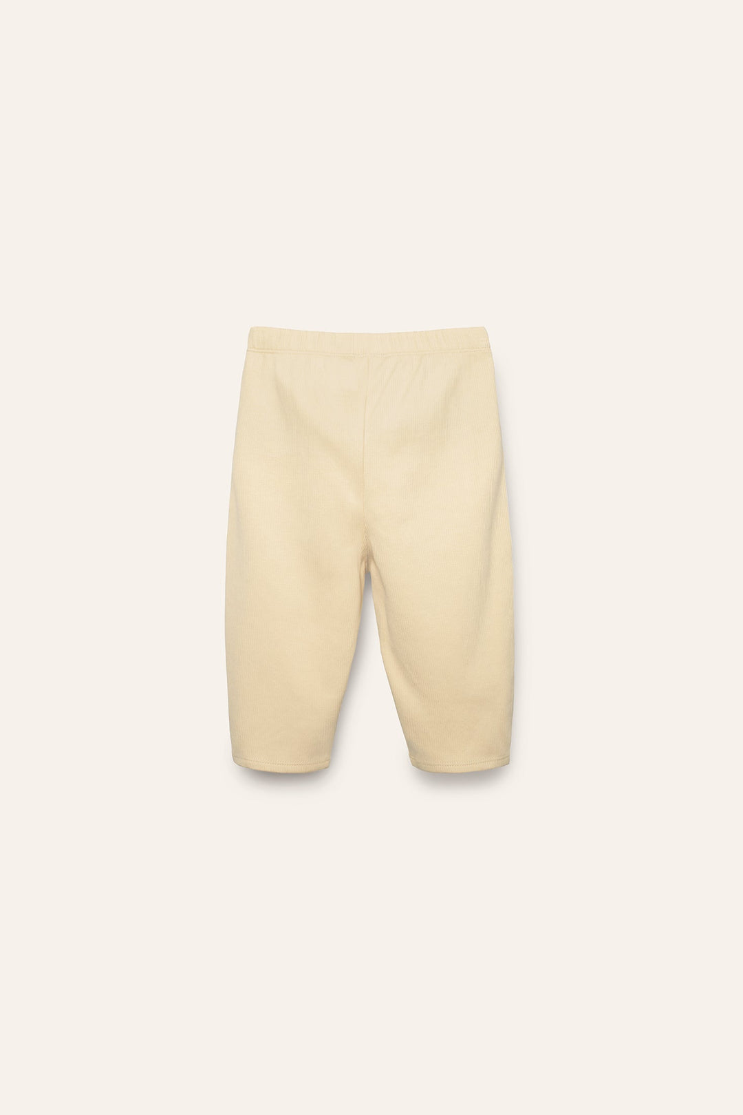 Pantalones orgánicos de canalé AMARILLO CLARO