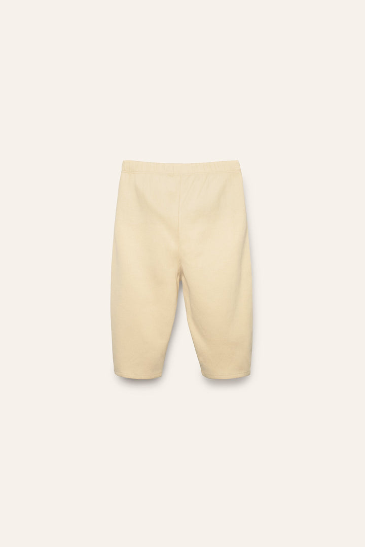 Pantalones orgánicos de canalé AMARILLO CLARO