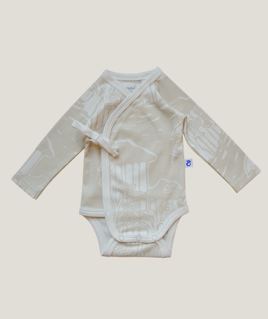Kimono baby body with trees
