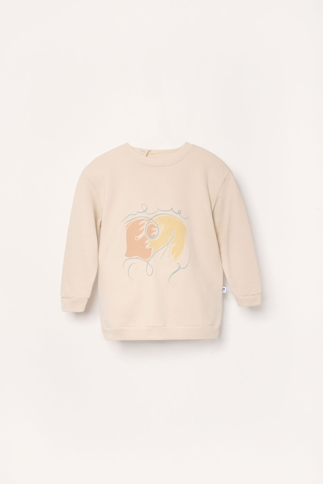 Sweatshirt avec imprimé oiseau pastel