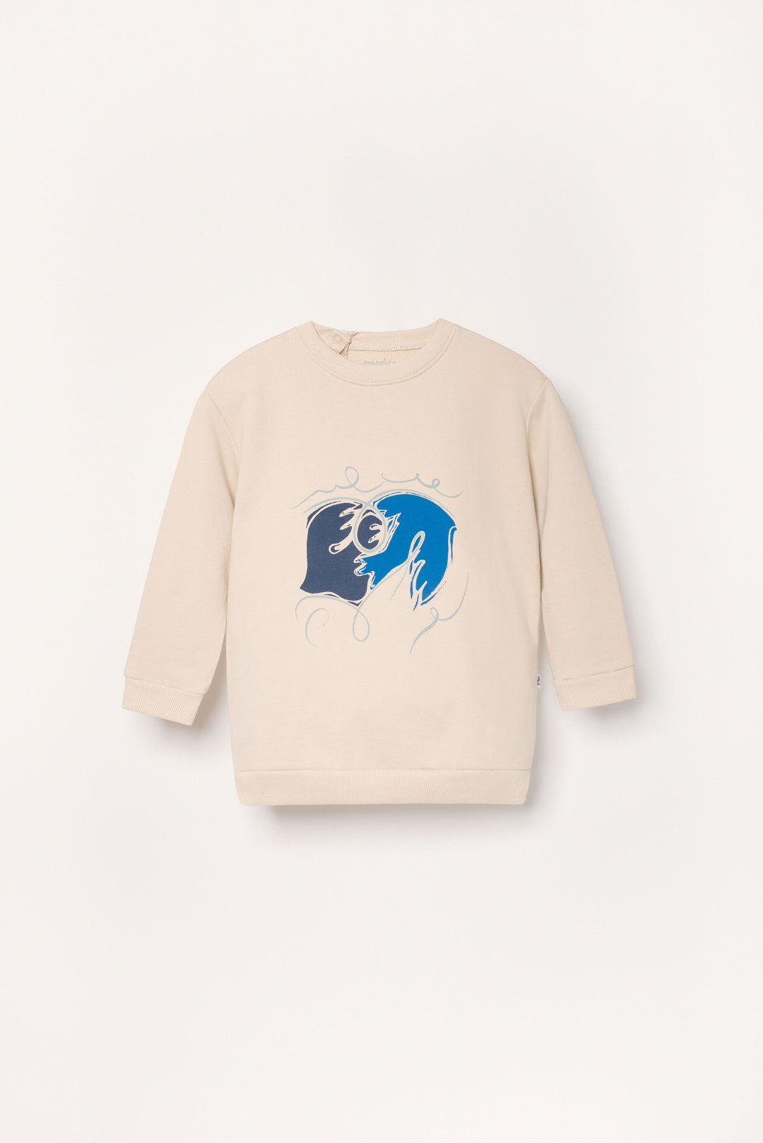 Sweatshirt avec impression d'oiseaux bleus