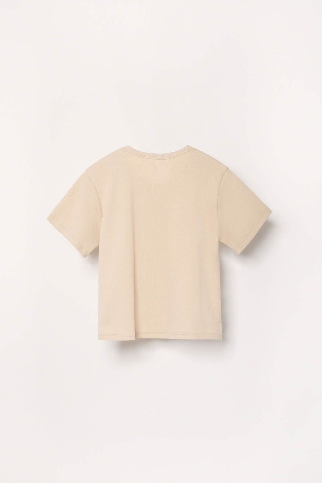 Tee-shirt confort côtelé, Sand | Organic Pima Cotton - Granelito 