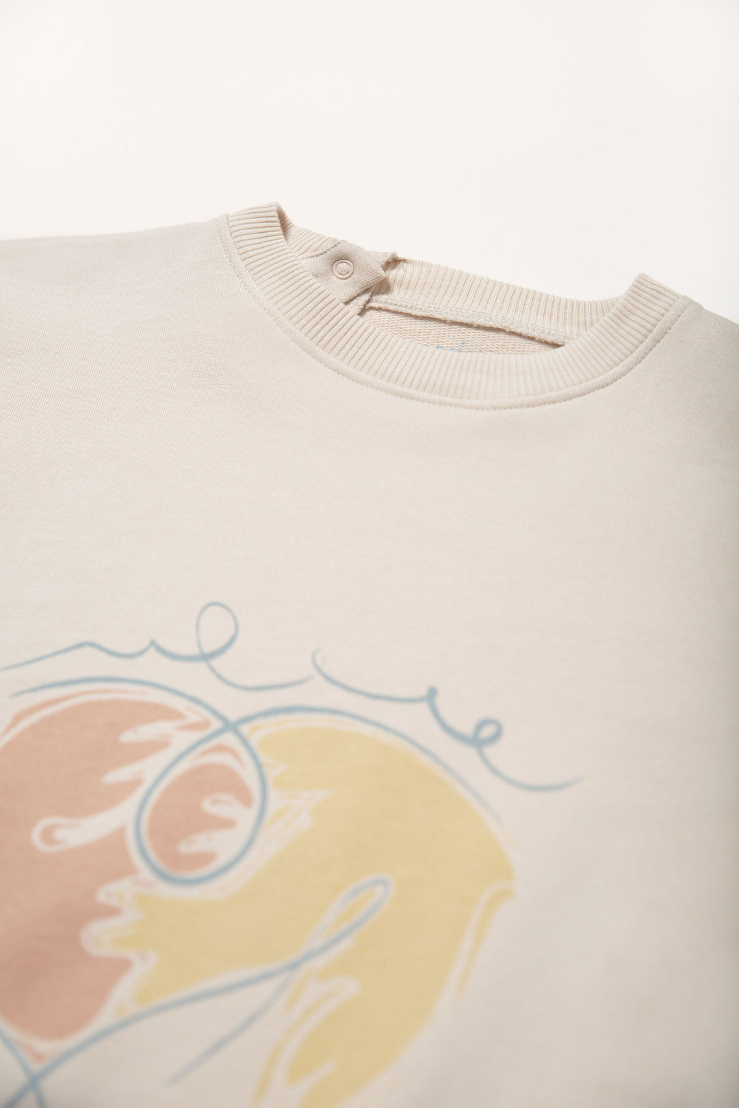 Sweatshirt avec imprimé oiseau pastel