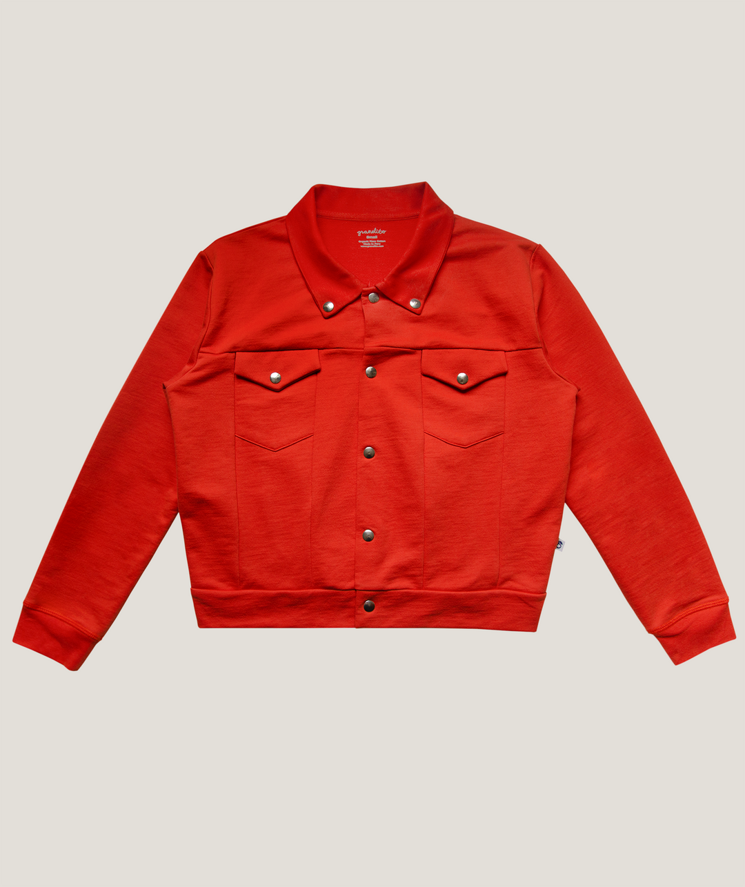 Chaqueta jersey orgánico rojo adulto