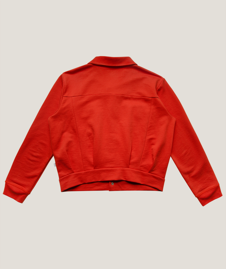 Bright Red Jersey Jacket ADULT- 100% Organic Pima Cotton - Granelito 