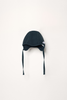Ribbed navy baby hat