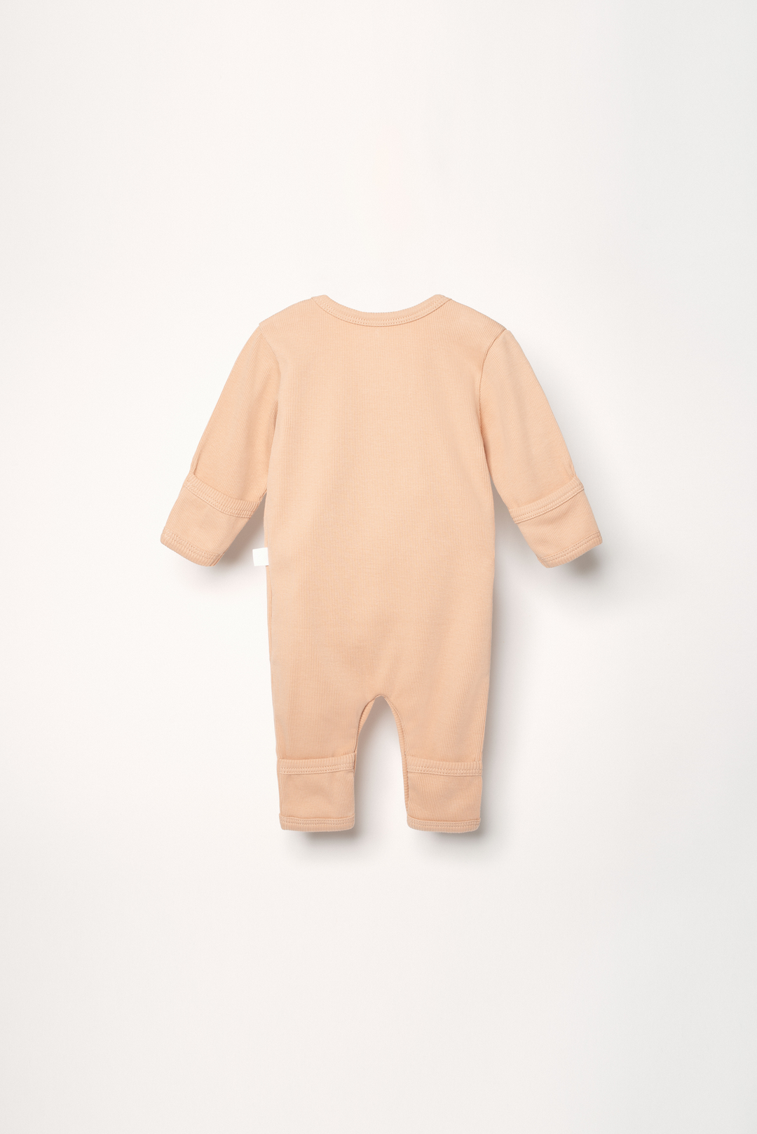 Ribbed pink kimono baby jumpsuit