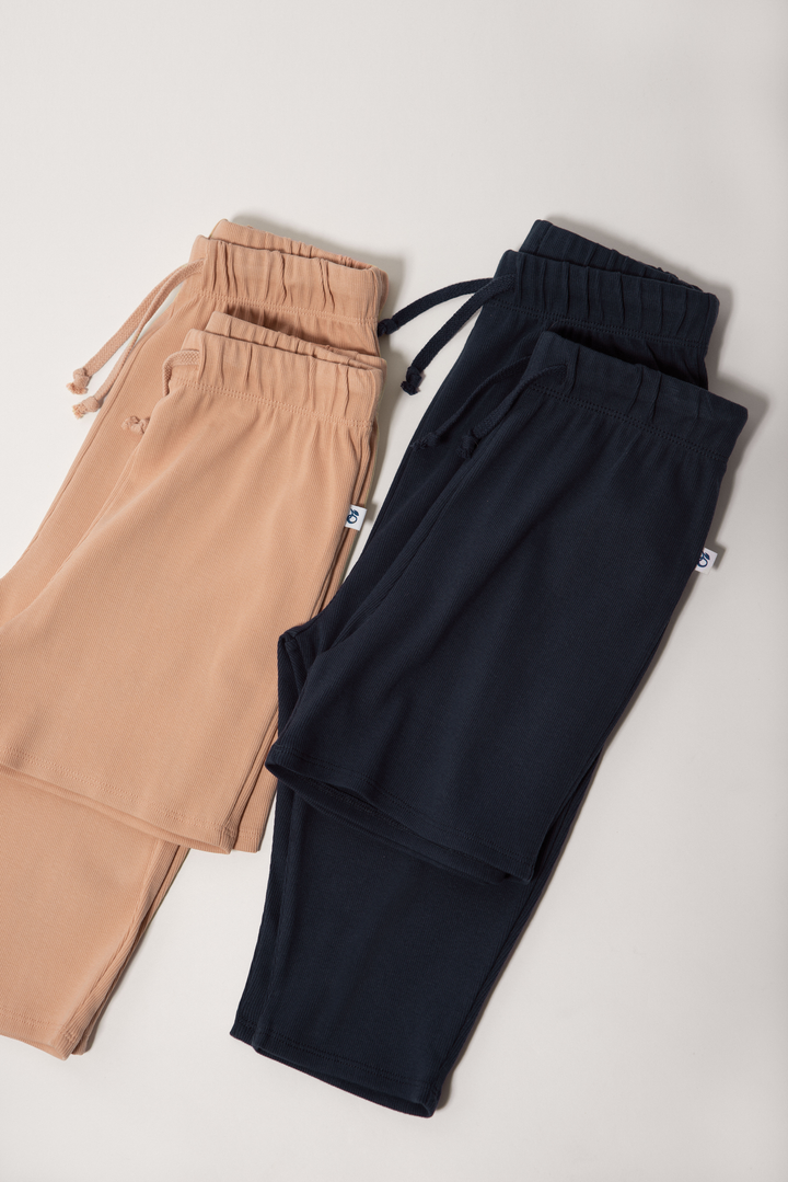 Ribbed pink lounge pants